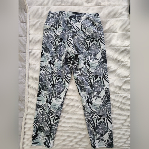 Evolution & Creation Tropical Leaf Print Leggings Size L - Picture 7 of 7